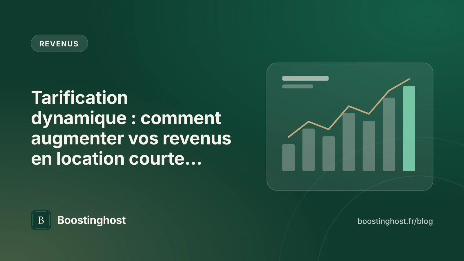 Courbe de prix variant selon la saison et la demande pour une location courte durée